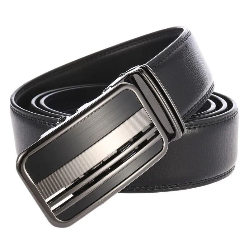 LQbelt Automatic Buckle Belts Genuine Leather Belt For Men OEM Factory Custom Logo Ratchet Belts LQ1909155