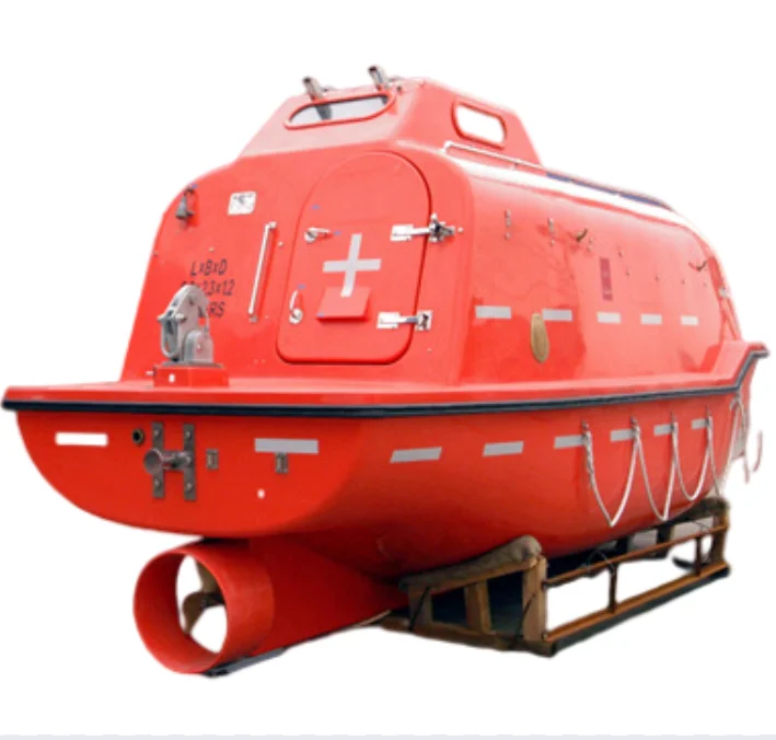 Полностью закрытая спасательная лодка из стекловолокна, спасательная лодка для 25 человек