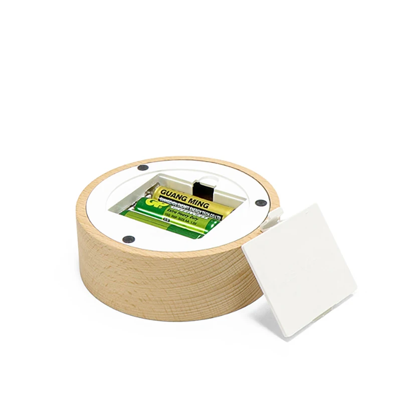  Wholesale AA Battery Powered Night Light RGB 16 Color Changing Remote Led Wooden Base Lamp For
