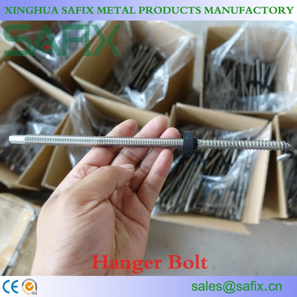 Stainless Steel Solar Roof double head Hanger Bolt for Solar Mounting System