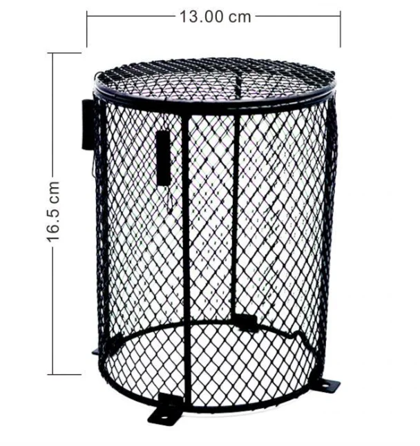 Reptile Basking Lamp Guard Mesh Cage Light Bulb Protector Enclosure Heat Safety
