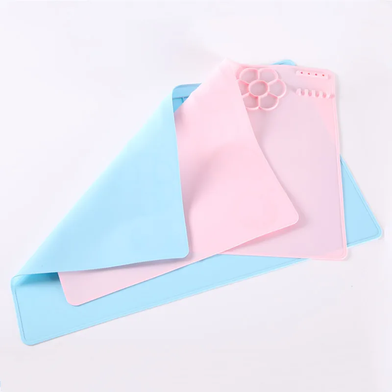 Silicone Painting Mat Silicone Craft Mat with Cup and Paint Holder for Kids Painting Art Clay DIY and Play Dough