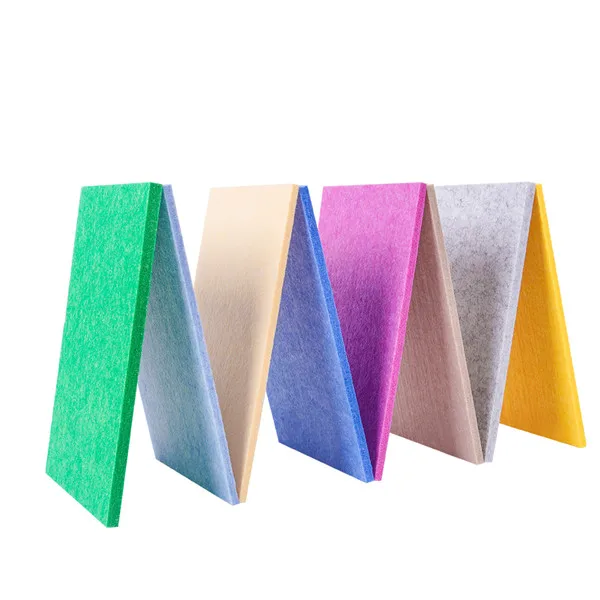 3-24mm Colorful 100% Polyester Fiber Acoustic Panel PET Felt Soundproof Wall Panel