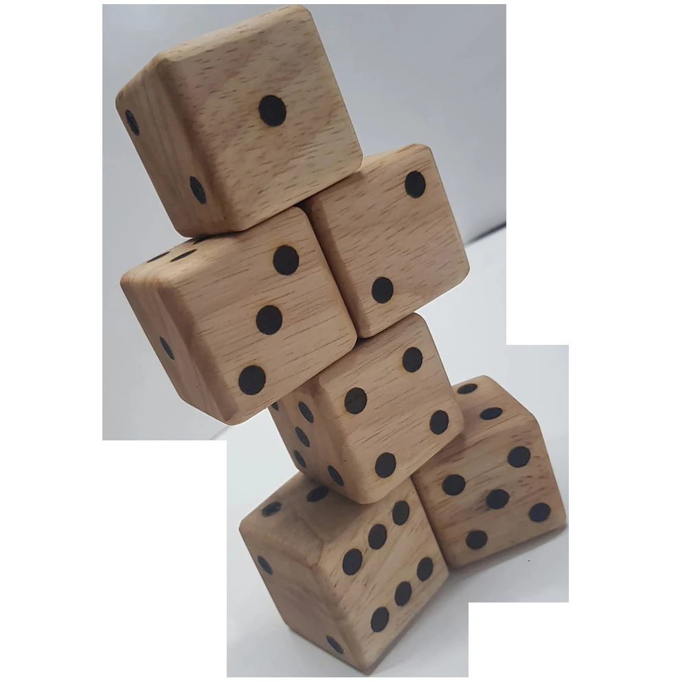 Wooden dice with the pantograph Custom Wooden Dice Set