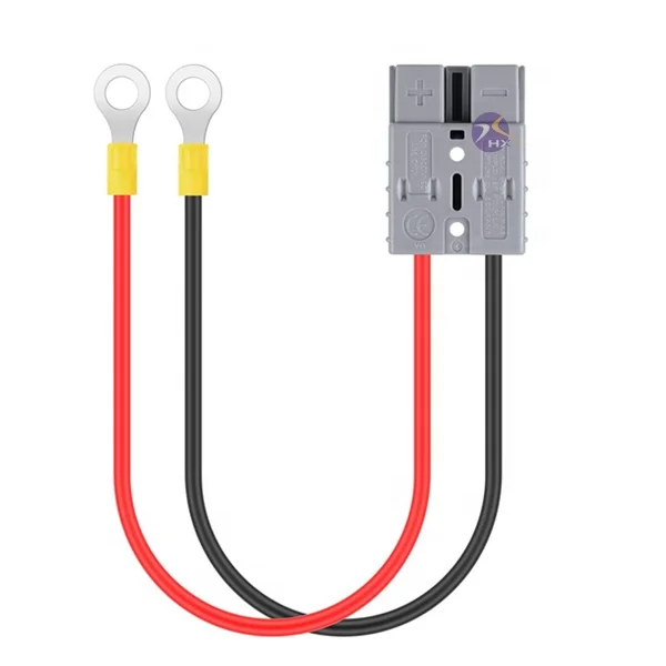 Andersons-Style 50A Power Plug To O Ring Terminals Battery Inverter Cables Harness Battery Extension Cable For Inverter Battery