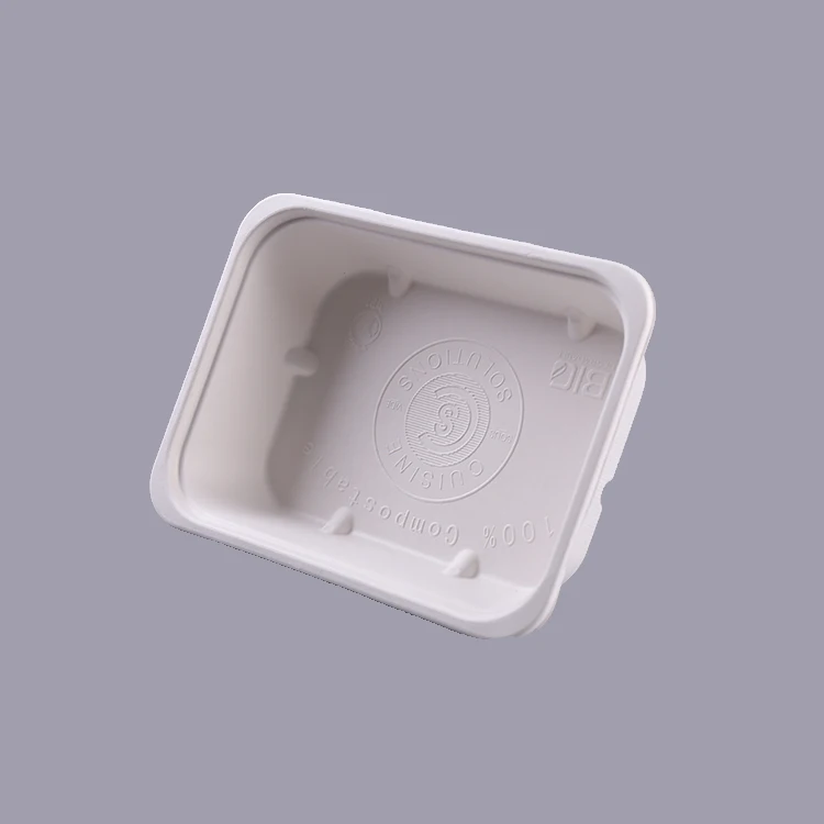 
Disposable Biodegradable Sugarcane Bagasse Frozen Food Container Food Tray 