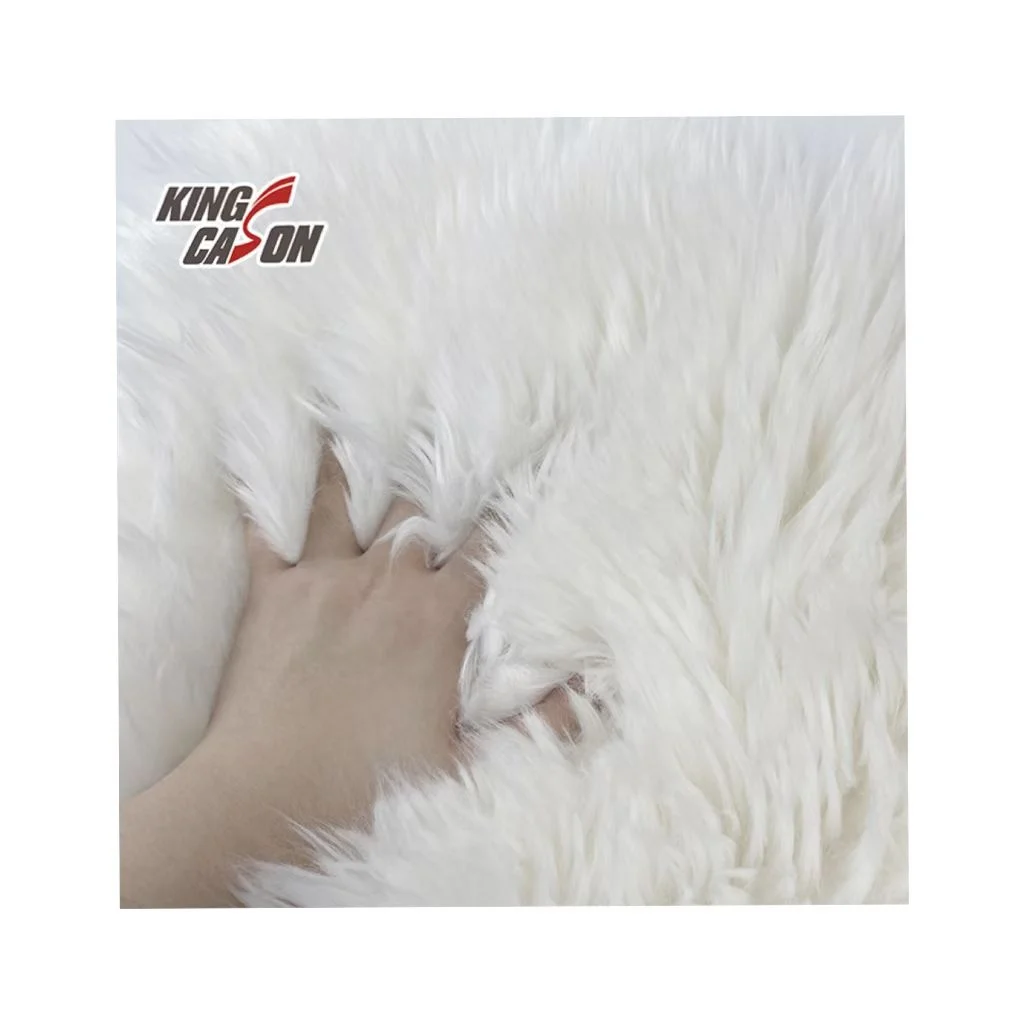 Kingcason новый дизайн длинный плюшевый цвет на заказ однотонный толстый теплый искусственный мех вязание тяжелый белый кролик для игрушек