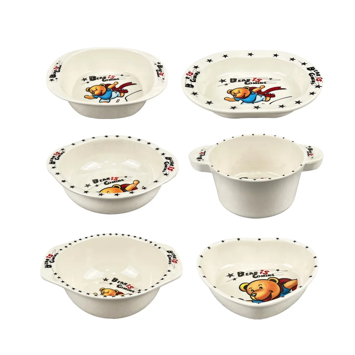 melamine kid bowl custom design OEM child serving bowl plastic dinner lovely rice bowl