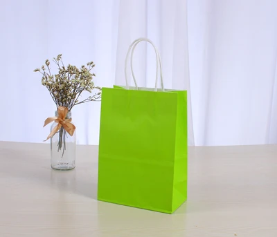 Custom Logo Printed Cheap Eco Recycle Take Away Food Packaging Brown Craft Paper Bag With Handles