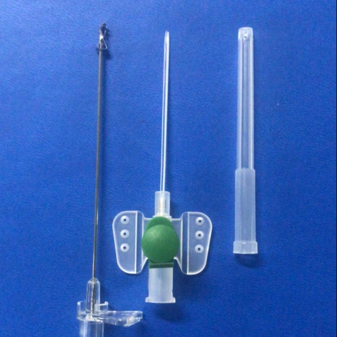 Safety I.V.Catheter with wings and inject port