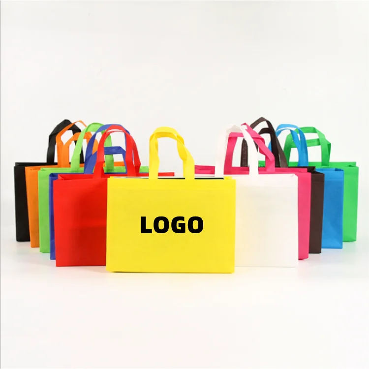 Custom logo color size pp non woven printing pink luxury boutique reusable gift tote nonwoven shopping bag