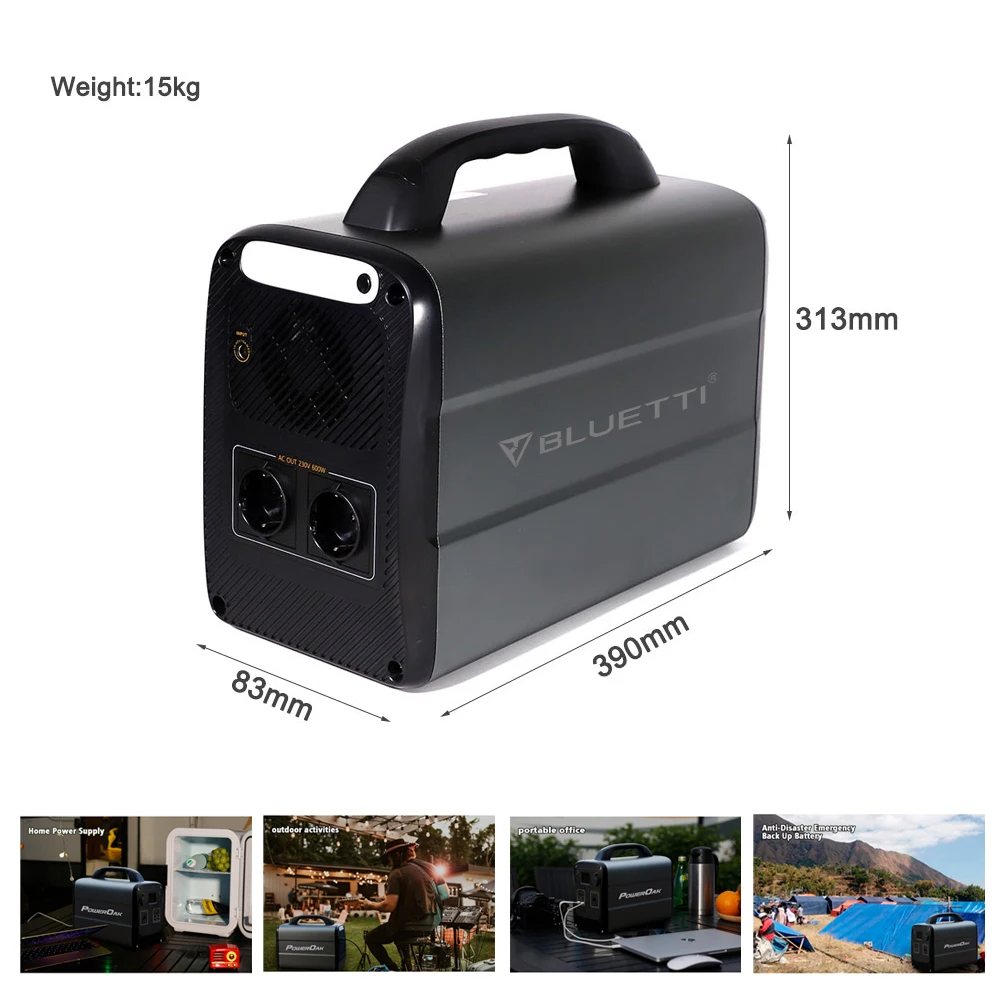AC power bank with DC/Typec/USB outlet  lithium battery charging station solar energy storage generator system
