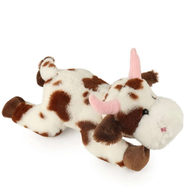 New Arrival Custom Cute Lovely Peluche Stuffed Farm Animal Cow Cattle Plush Toy Cow For Kids Gifts