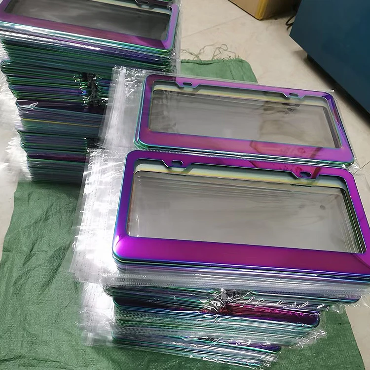 USA New Style  Gradient Color License Plate  Cover Holder License Plate Frame