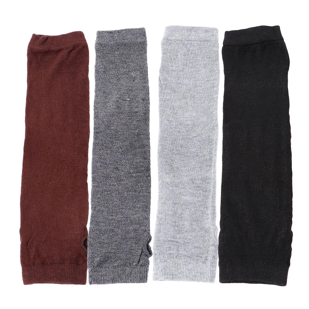 
CLIMATE Knitted Long Fingerless Mittens Glove Arm Warmer Stretchy Mitten Unisex Crochet Half Finger Long Gloves Hot Selling 