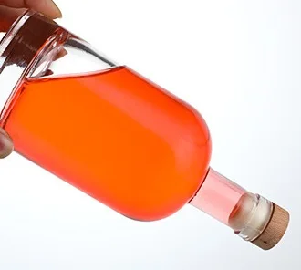375ml Clear Empty Vodka Liquor Gin Rum Tequila Whisky Brandy Spirit Glass Bottle With Cork