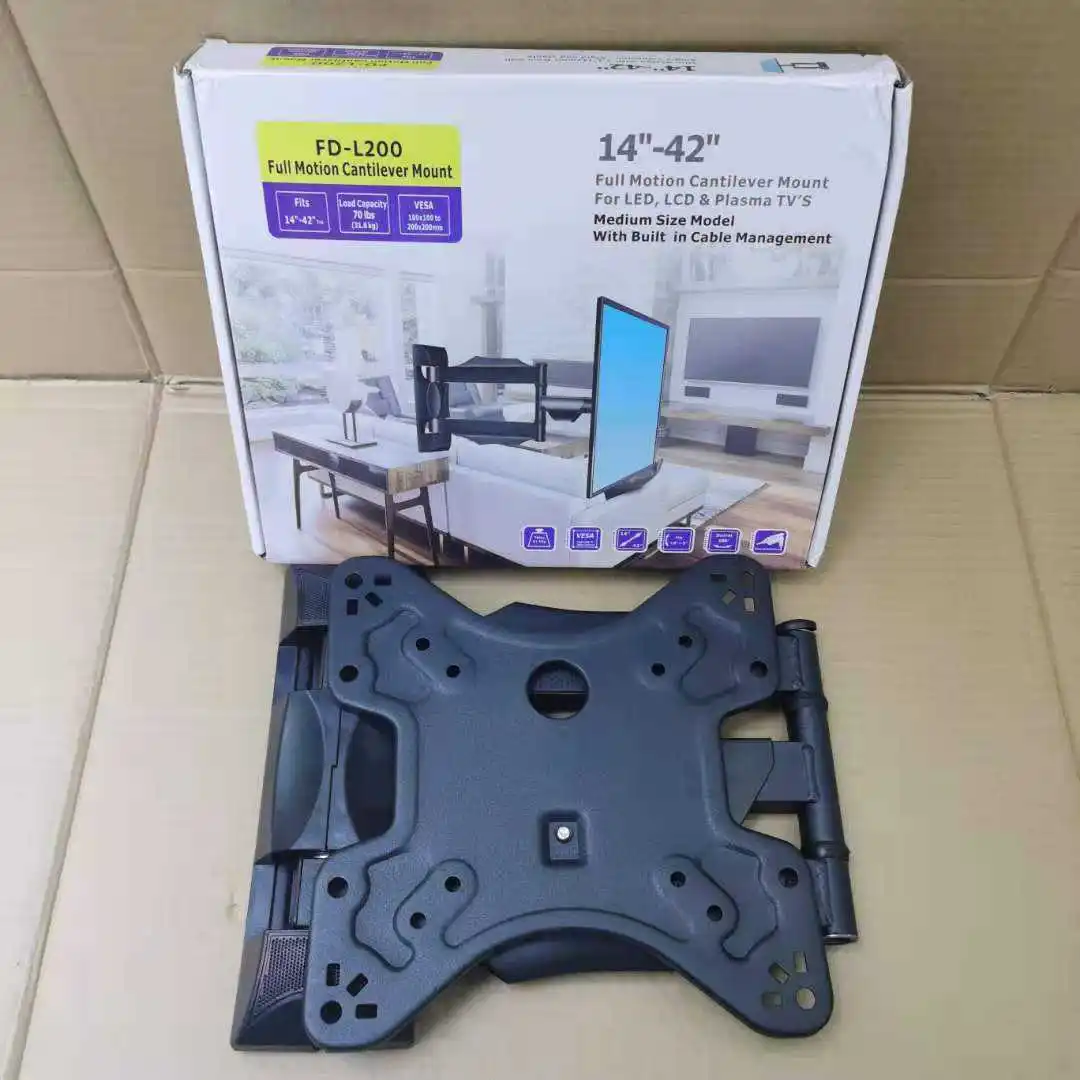OEM Full Motion 200x200 Vesa Tv Wall Mount Bracket Stand Fits 14 to 42 Inch Flat Screen Tv Mount