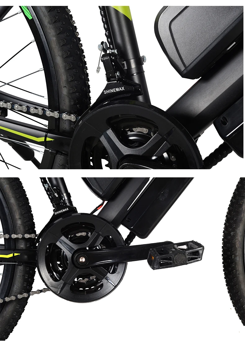 48V 10.5Ah 250W 7 Speed Electric Bicycle Powerful City Fat Tire Bike with Lithium Battery Rear Hub Motor for Adults