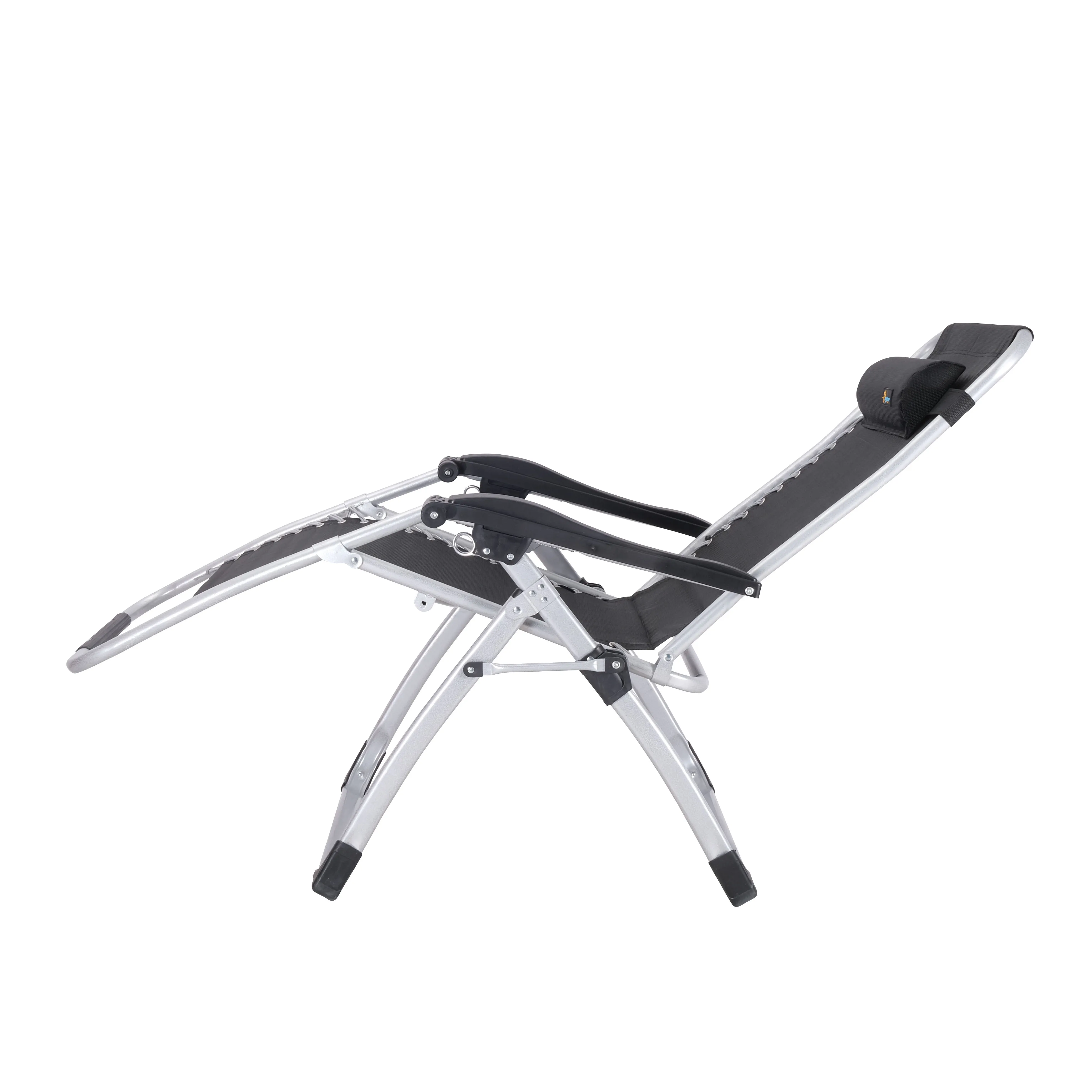 Black Lounge Chairs Folding Bed Adjustable Recliner Patio Chairs Folding Recliner