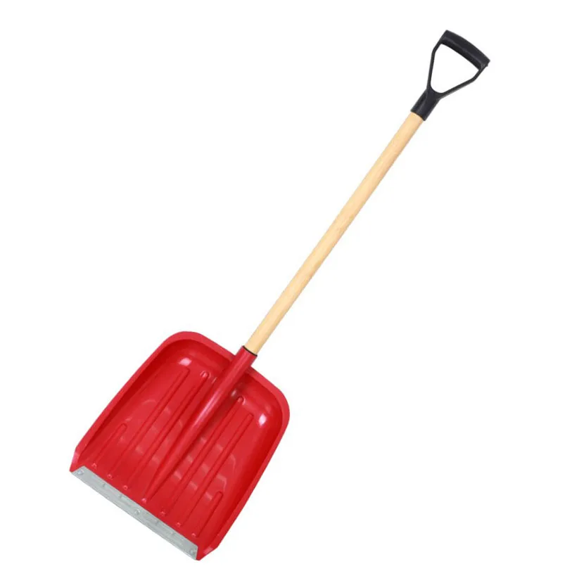 driveway car corn grain plastic Snowplow the Original Snow Pusher Snow ice scraper Poly snow shovel with wooden handle