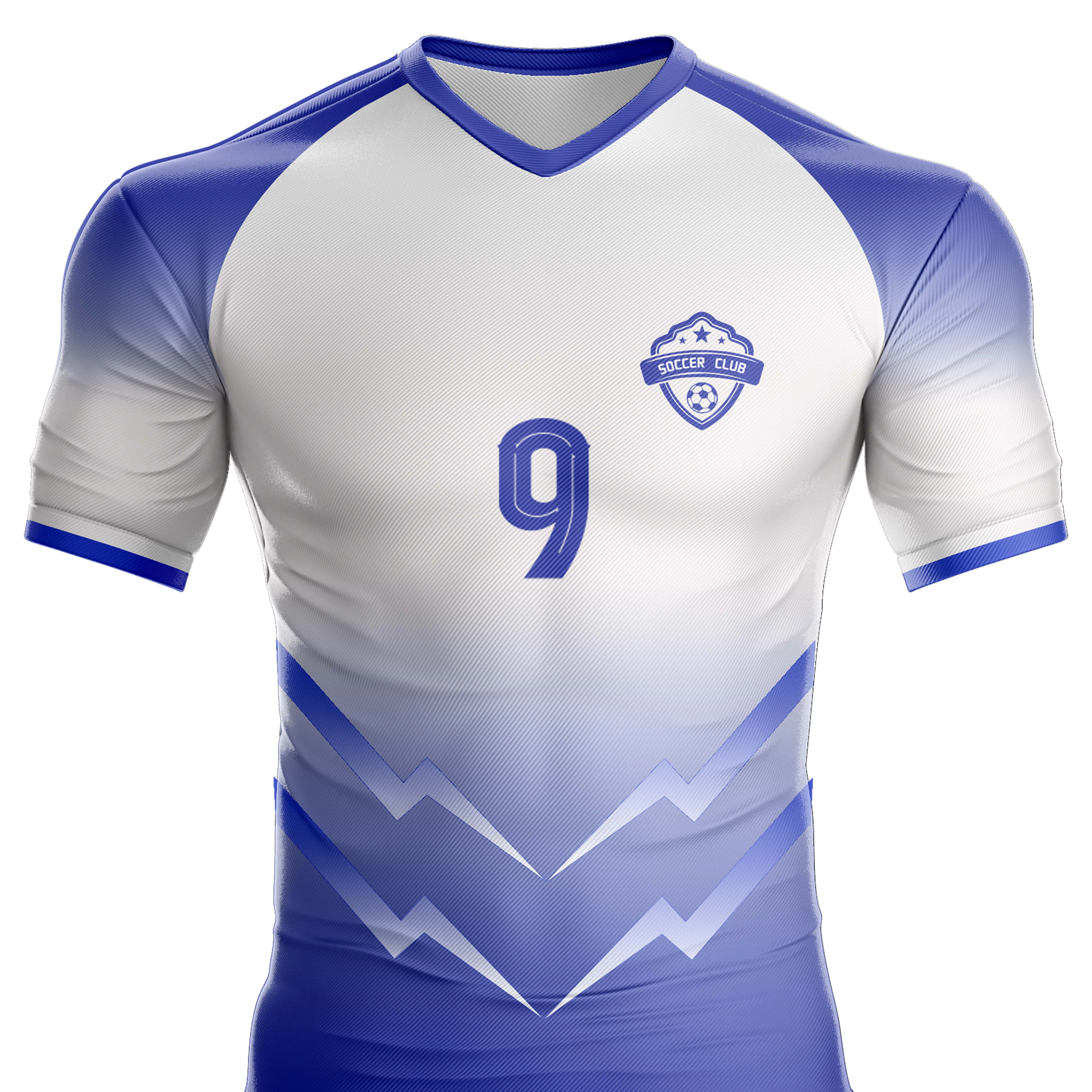 Sublimation Soccer Wear Custom Thai Quality Soccer Jersey Breathable Soccer Tracksuit Set Print Number Football Uniforms