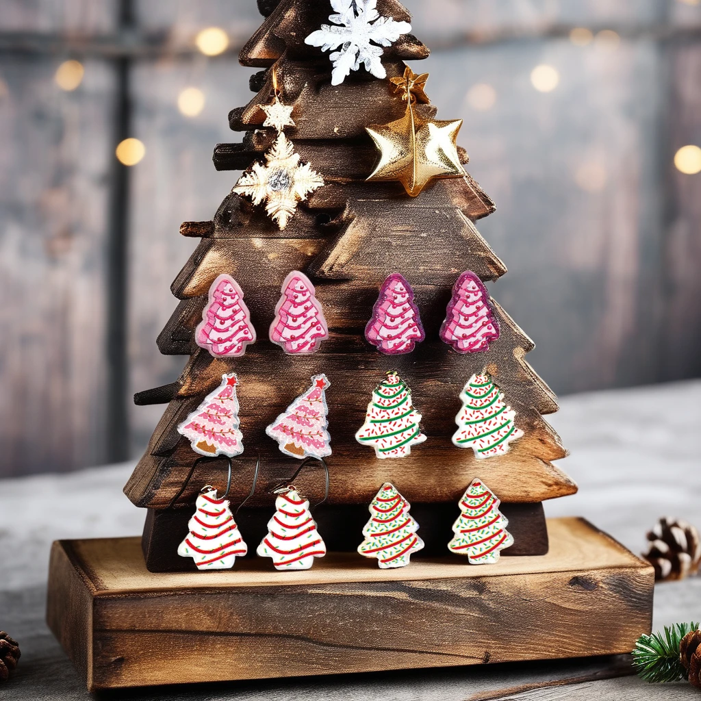 Mix Christmas Tree Stud Fashion studs for jewelry woman earrings