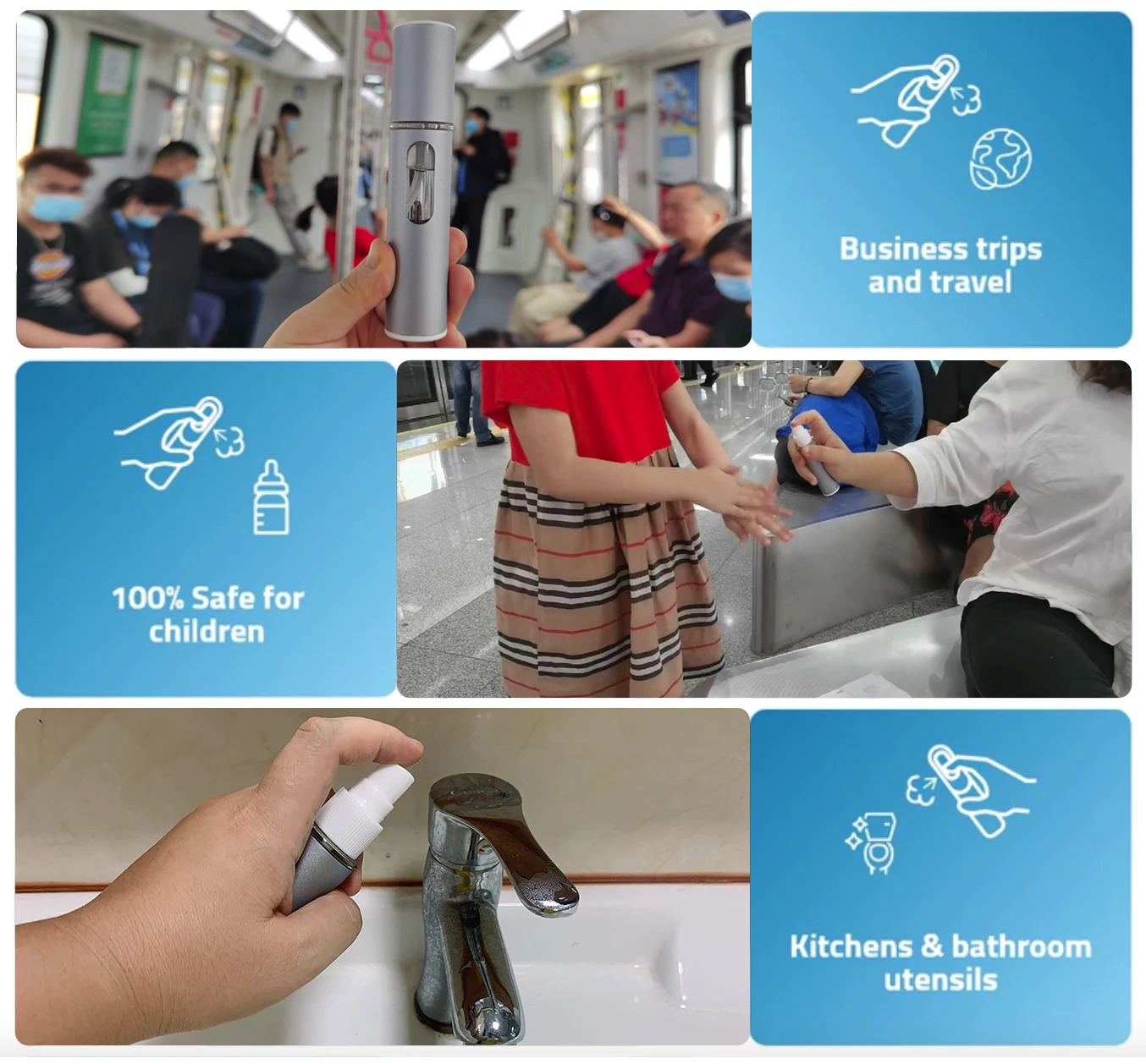 
portable bottle car disinfector sterilizer air disinfection poly-electrolyte ozone generator spray o3 water purifier 