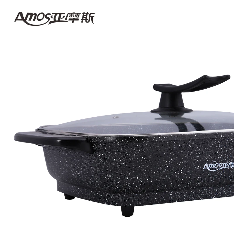 Best Seller Support Custom Multi-functional Electric Square Cooker Non-stick Cooking Pot Electric Hot Pot