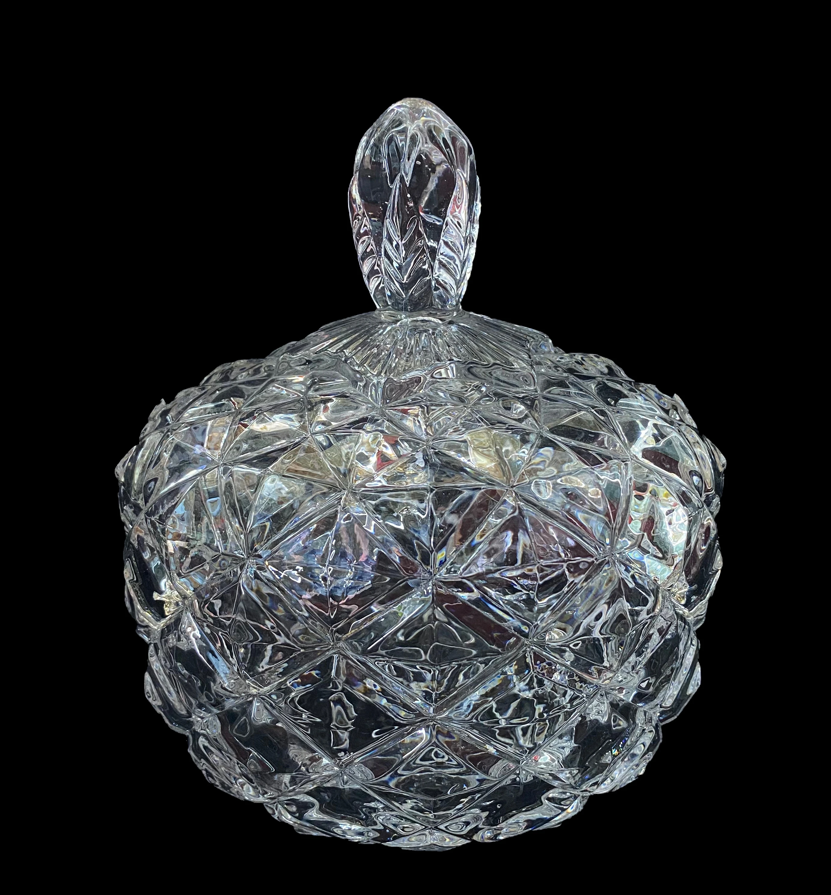 2021 hot sale glass candy jar nut jar fruit plate with lid for wedding holiday and home