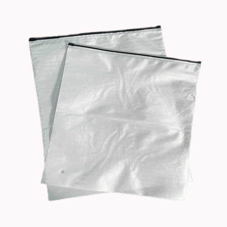 Новинка печать логотипа на заказ упаковка одежды жемчужный хлопок прозрачный слайдер молнии полиэтиленовый пакет для