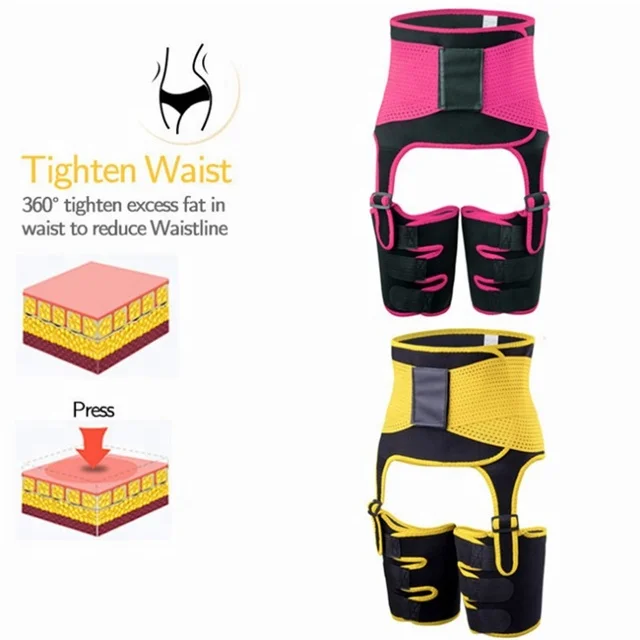 Realsin Women Waist Trainer Compression Fitness Workout Fat Burning Butt Liftter Thigh and Waist Trimmer Shaper