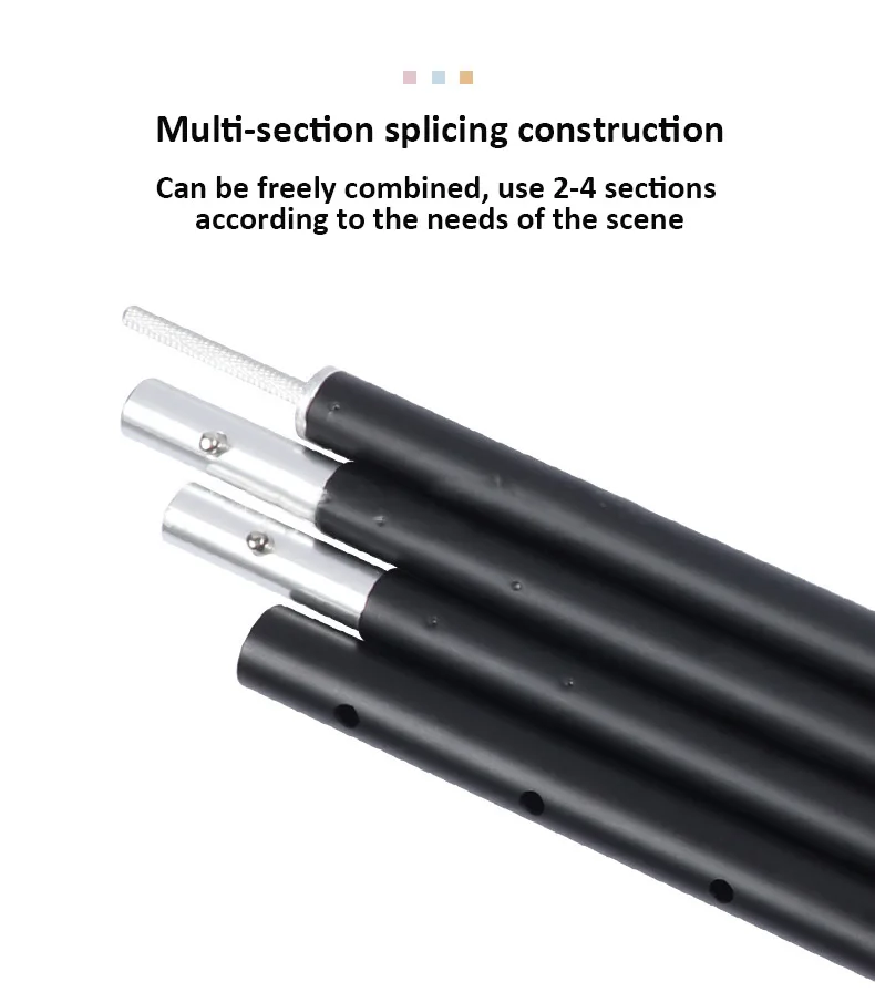 OEM Custom Outdoor Telescopic Adjustable Aluminum 6061 Tarp Pole Camping Tent Poles