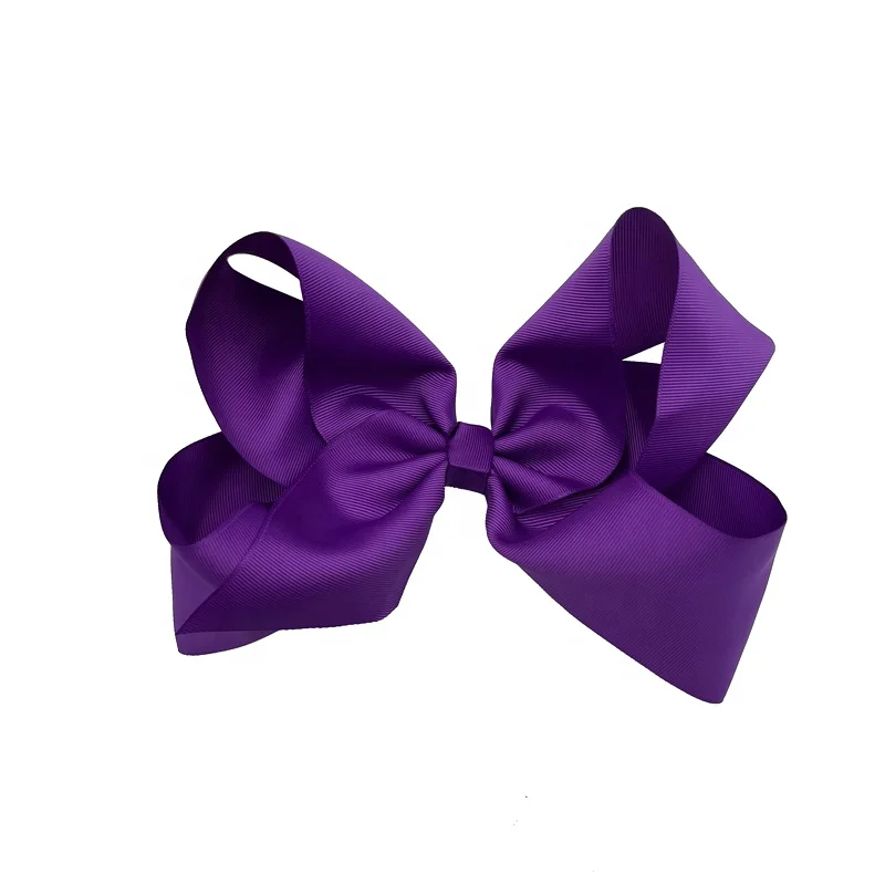 E-Magic Wholesale girls bows kids hair accessory 8 inch big bow 196 color kids hair bows clips