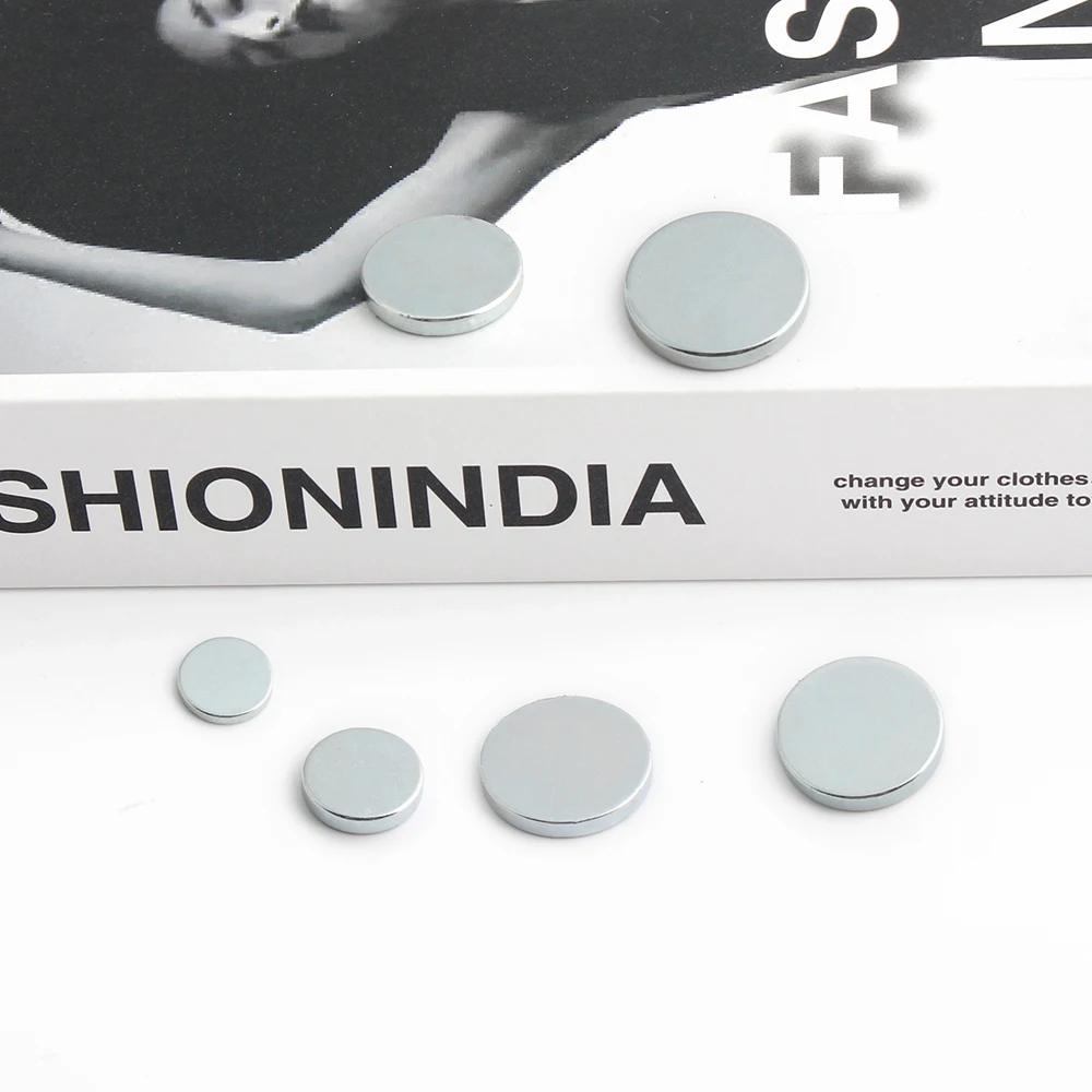 Wholesale Multi-size Magnetic Materials Round Neodymium Magnets Strong N52 For Bag/Clothing