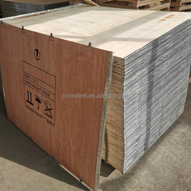 Factory Wholesales Free-fumigation Plywood Crates Plywood Cases