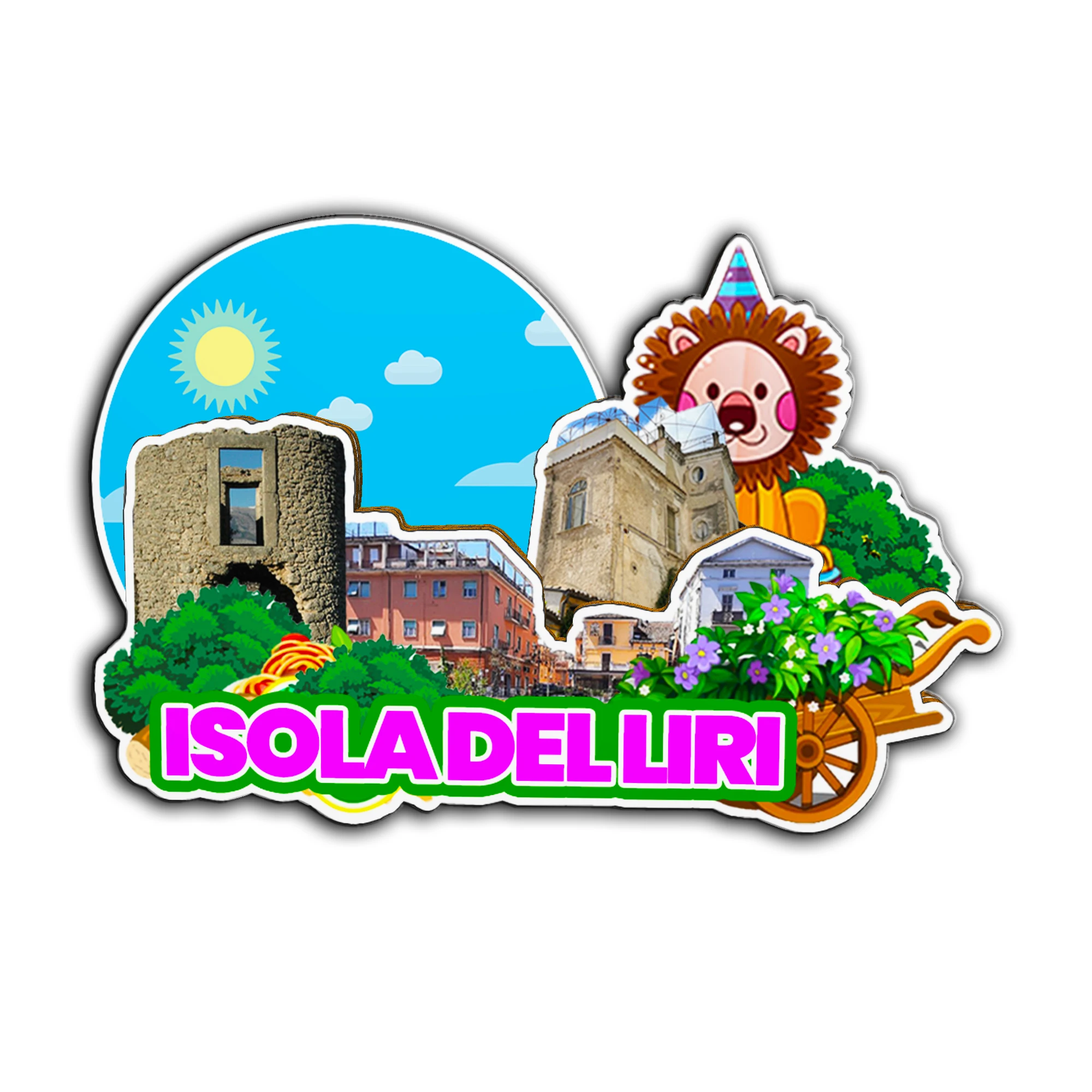 Refrigerator Magnet Isola del Liri Lazio Italy Fridge Magnet City Travel Souvenirs Gifts 3D Classic Home Crafts