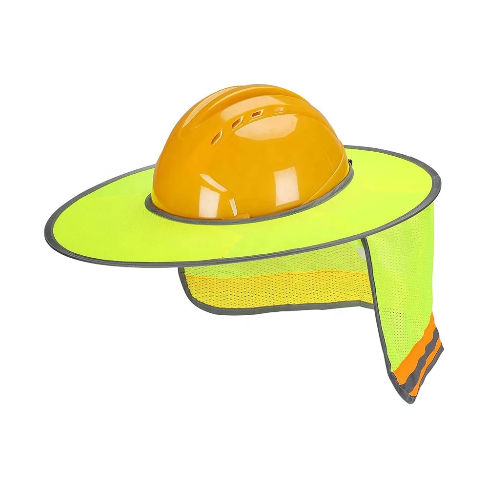 2024 New Fluorescent Orange Mesh Helmet Cover Sun Protection High Visibility Reflective Safety Hard Hat