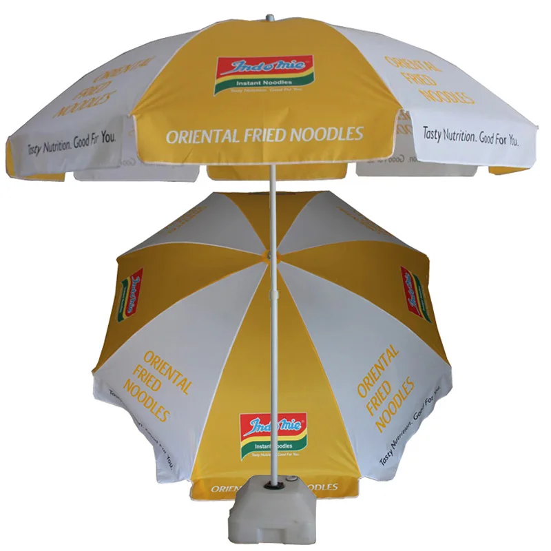 thick polyester fabric beach umbrella parasol with big air outlet hole