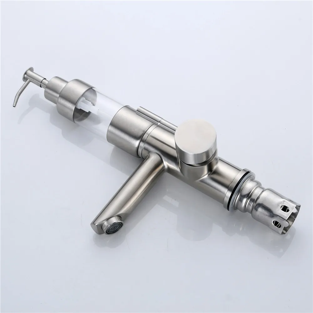 
Water tap Super practical hand sanitizer bottle faucet in one stainless steel wire drawing basin faucet 