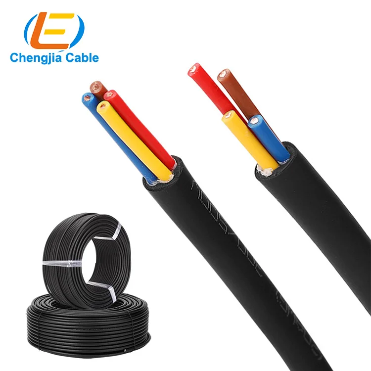 Flexible PVC Multi-core Round RVV Electrical Elevator Lift Cable with knitting and UV-resistance crane cable