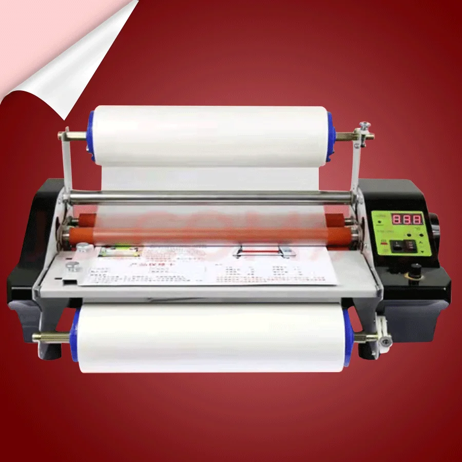 DOM SEM  automatic stepless speed anti-curling hot and cold mounted large steel roller A3 self-adhesive peritoneal Laminator