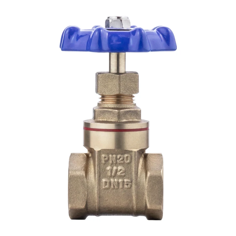 TMOK 200WOG Heavy Weight BSP Thread Blur Wheel Handle Brass Sluice Gate Valve