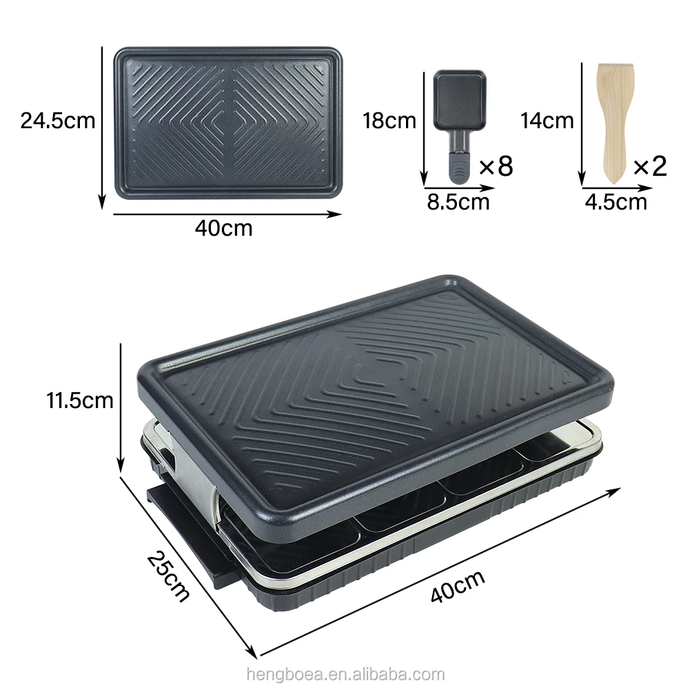 cheap price smokeless indoor  bbq non-stick BBQ table electric Raclette grill