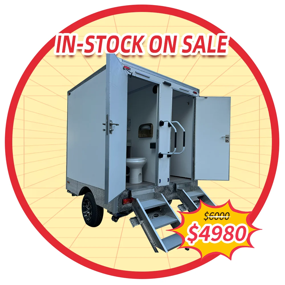 Special Price Public WC Camping Bathroom Portable Mobile Toilet Trailer VIP Luxury Outdoor Toilets Restroom Trailers For Sale