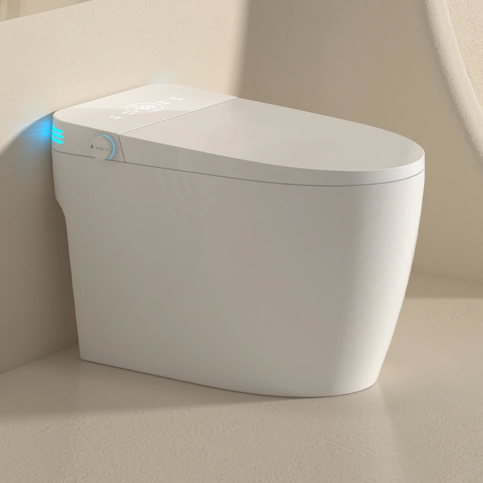 High-tech Modern bathroom sanitary ware designs Foot sensation flushing Intelligent ceramic one piece smart toilet