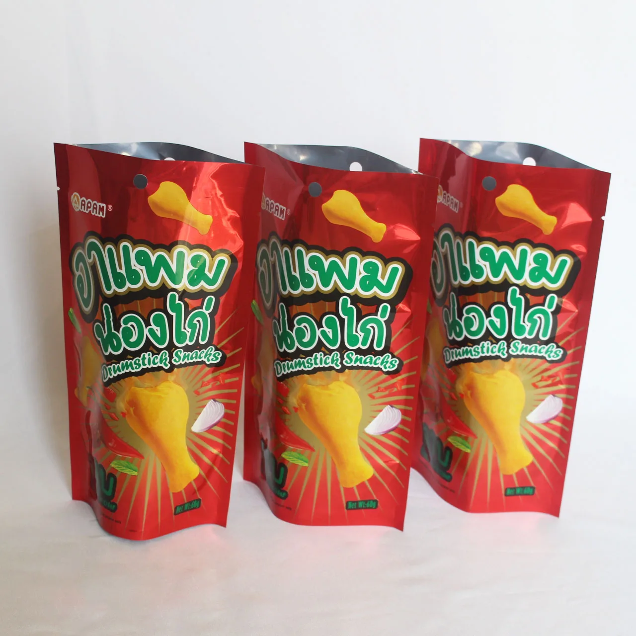 Custom Printed  stand up pouch Potato Chip Bags Aluminum Foil pe  Plantain Chips Packaging Bags  Banana Snacks Pouches