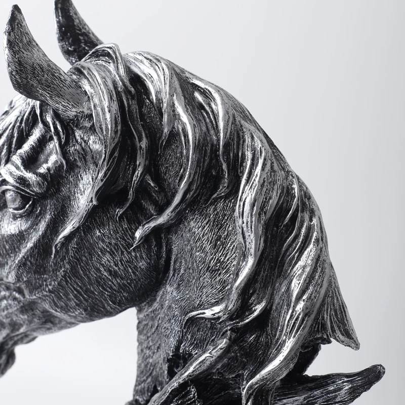 New Design Nordic modern creative life size horse statues fiberglass horse head