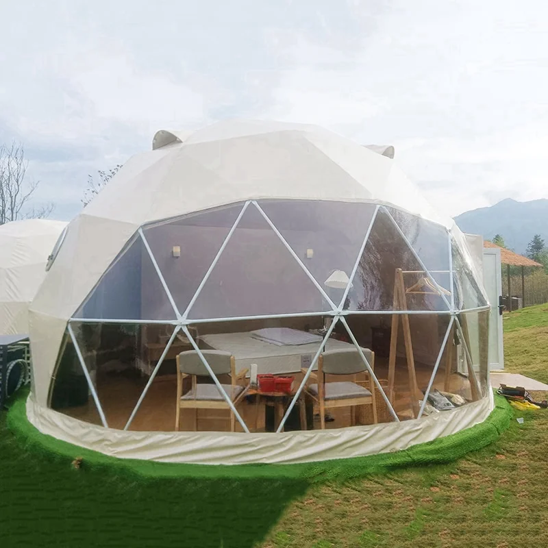 PoeticExist Customized 6m Spherical Tent Waterproof Dome house Hotel Decoration Prefab Dome Bubble Room Luxury Desert dome Tent