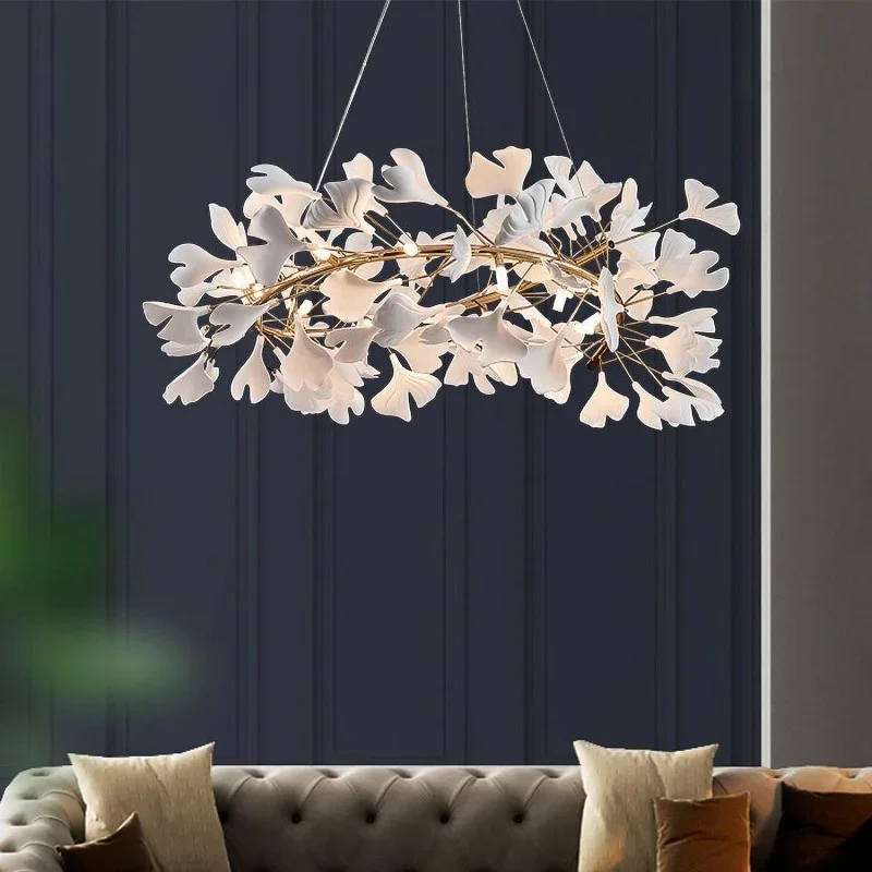 PostModern Petal Flower Chandeliers and Suspensions Decorative Chandelier Led Luxury Crystal Chandelier & Luminaires Hotel Villa