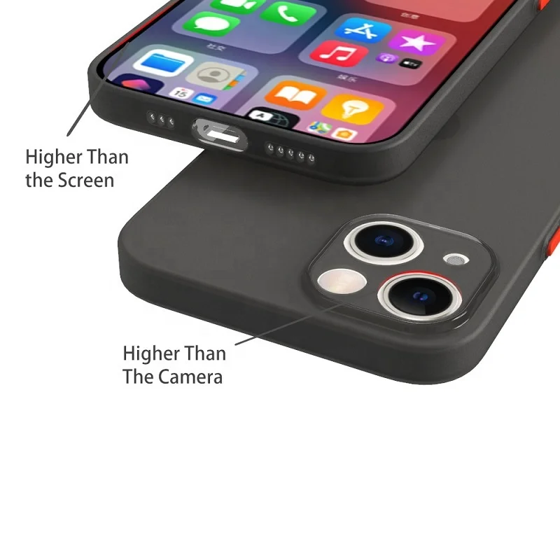 Good Quality 0.7mm Thickness Frosted Soft TPU Phone Cover Smooth Touch For iPhone13mini 13pro max Fashion Translucent Case